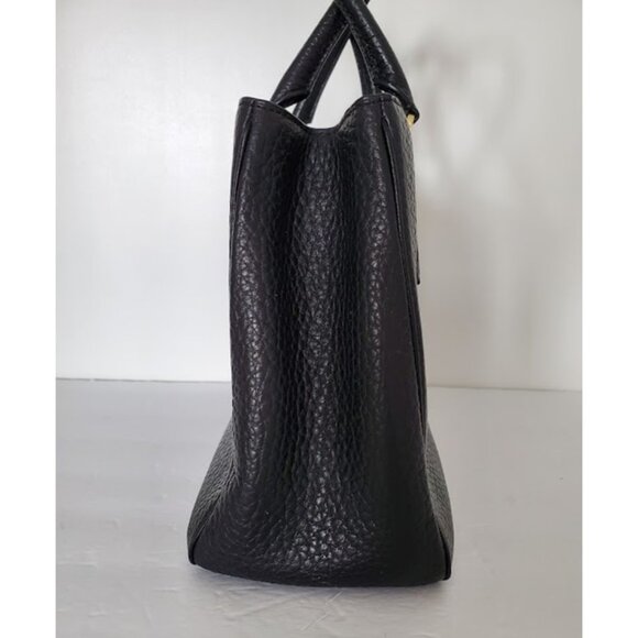 Kate Spade Leighton Black Pebbled Leather Satchel Bag Purse Handbag Old Money - Picture 3 of 13